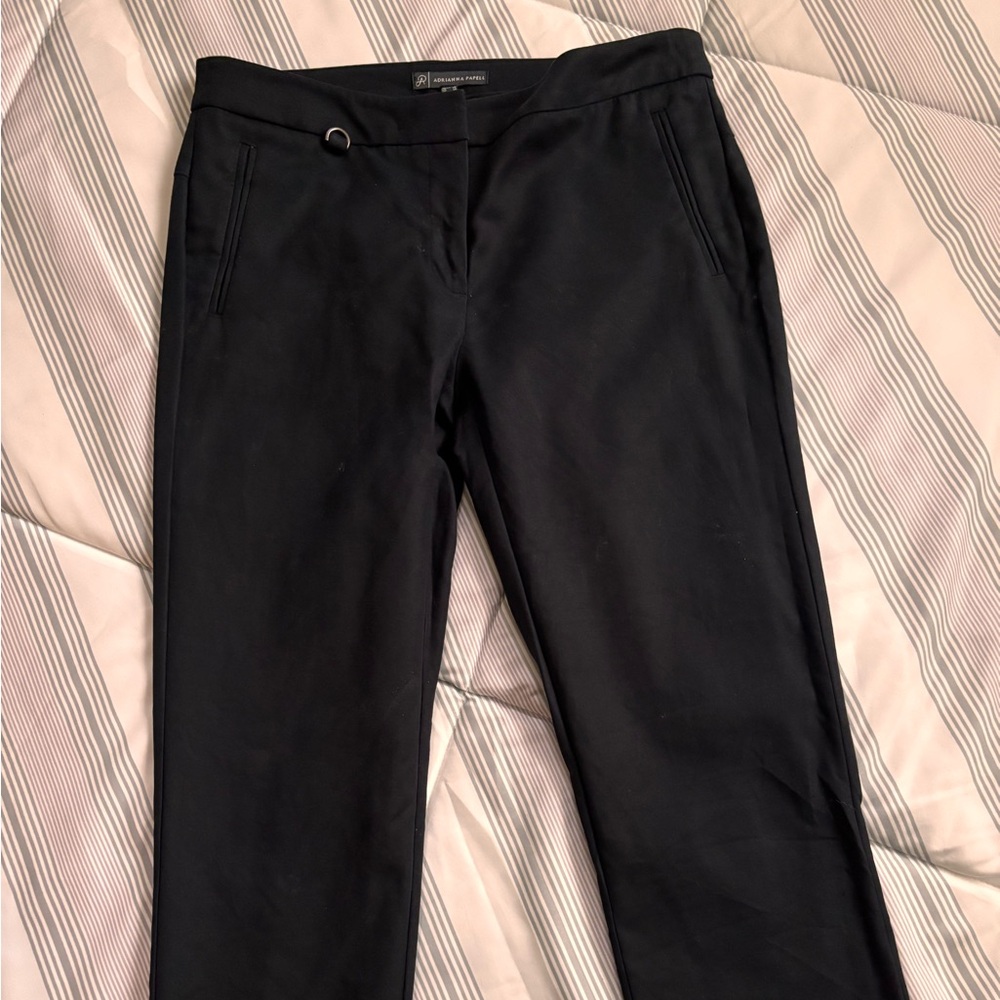 Adrianna Papell Black Capri Trousers Size 6